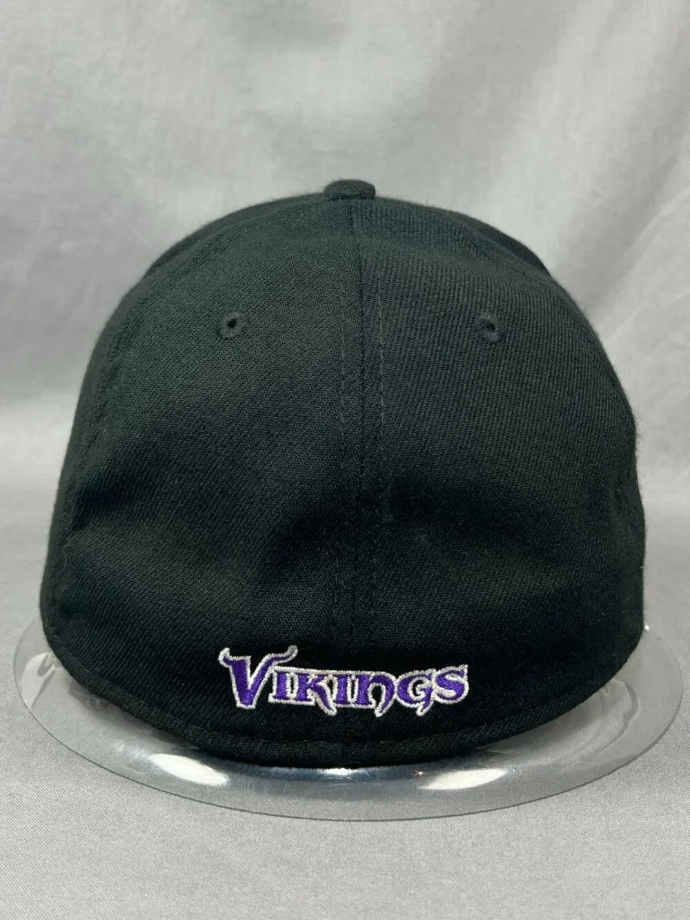 Minnesota Vikings New Era 39Thirty Flex M/L Hat Black Flawless Stripe Mens Cap